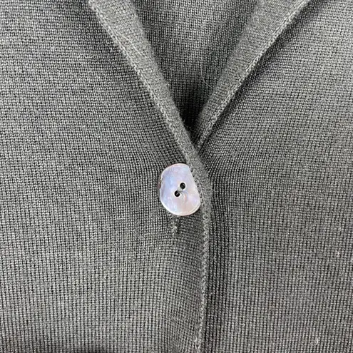 Max Mara Max Mara Women's L Italy Wool Knit Blazer Long Cardigan Coat Black 100% Wool