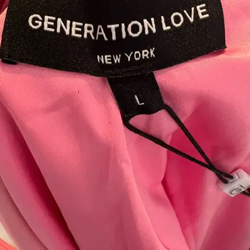 Generation Love  Delilah crepe blazer pink size large, nwt