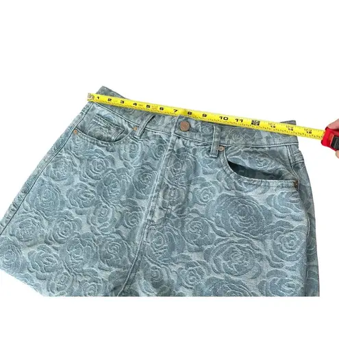 Habitual Jacquard Rose High Waist Barrel Leg Jeans Size 6/28