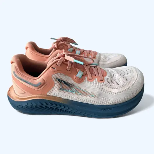 Altra Paradigm 7 Running Shoes Sneakers Women's Size 7.5 Blue & Coral/Orange Pink