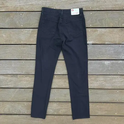 Vitamin A Solid Black Jeans Mid Rise Dark Wash Made in Italy