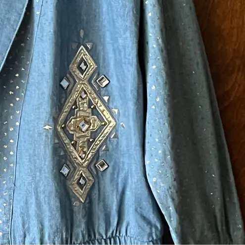 Vintage City Girl 2 piece denim Jacket & Shirt. Sz. 12 and 10 Blue