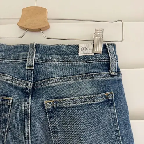 Frank & Eileen Cork Everyday Straight Leg Jeans Raw Hem in Antique Blue Size 25