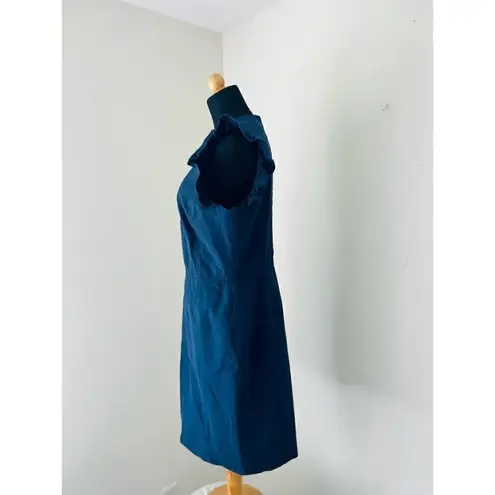 Tailored By Rebecca Taylor Stretch Modern V Neck Size 12 Blue