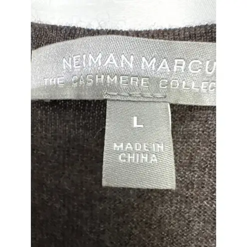 Neiman Marcus The Cashmere Collection Sleeveless Tunic Sweater Teal Knit Large