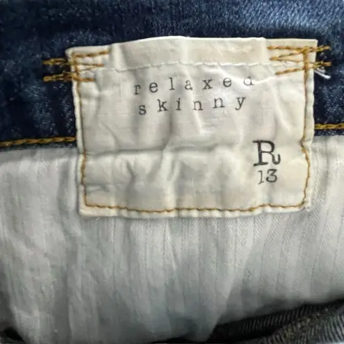 R13 Relaxed Skinny Jeans Women’s Size 27 Faded Blue Stretch Denim Italy Made