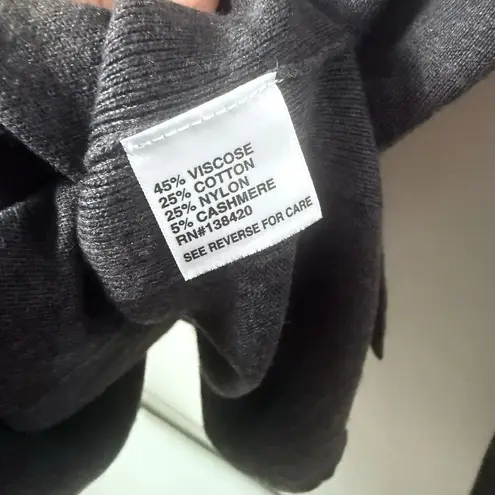 Etcetera E3  Cashmere Blend Sweater Womens Plum Draped Cowl Neck Minimalist Wrap