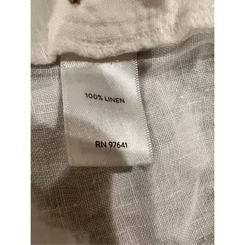 J. Jill Love Pure 100% linen wide legs Crop Capri pants size L Black Size L