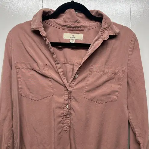 Thread and Supply  1/2 Button Long Sleeve Women's Shirt Size Medium