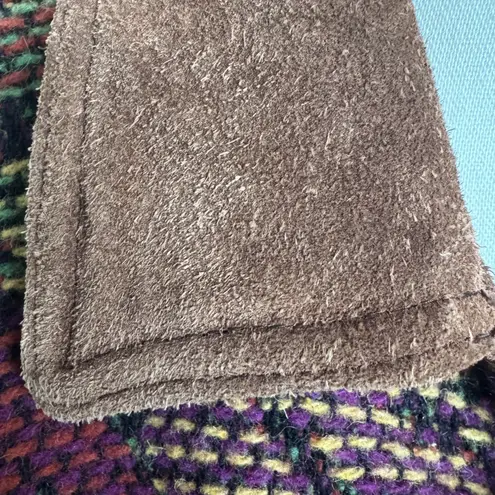 Hunt Club Vintage Wool Blend Jacket Women's Medium Tapestry Pattern Suede Collar