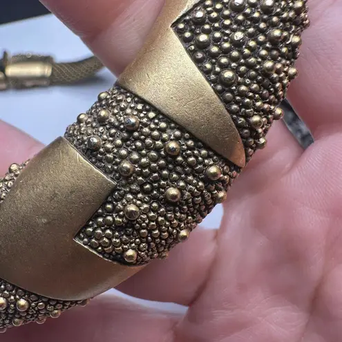 Monet  Couture Mesh Collar Necklace Modernist Style Textured Vintage AS IS