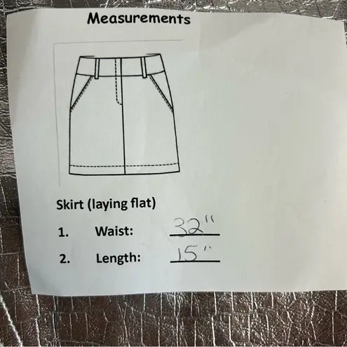 Torn By Ronny Kobo Women's Silver Metallic Mini Skirt Size M Party