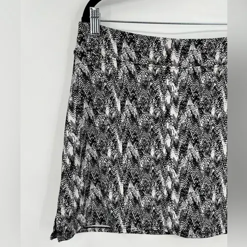 Tranquility By Colorado Clothing Printed Skirt Built In Shorts Stretch Large Black