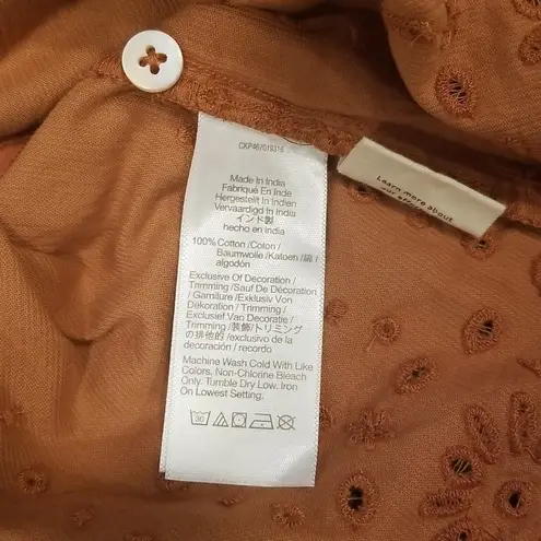 Madewell 💕💕 Embroidered Corduroy Square-Neck Mini Dress ~ Warm Umber Medium NWT