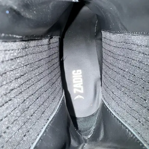 Zadig & Voltaire Black Booties with Silver Detailing