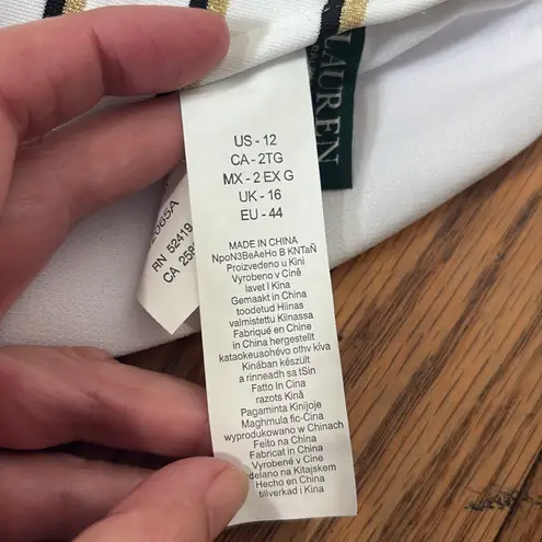 Lauren Ralph Lauren Dylan Lurex Halter Top white size 12 NWOT