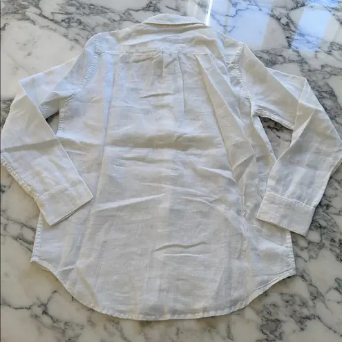 Quince NWT women's 100% european linen long sleeve white shirt Sz S