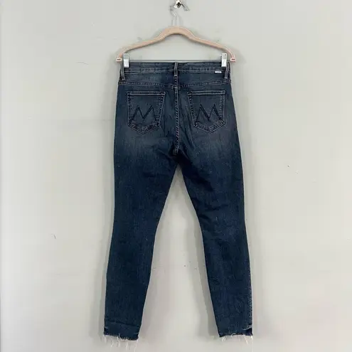 Mother High Waisted Looker Ankle Fray Just Like The Ones We Used To Know Jeans Blue Size 29
