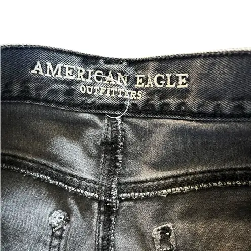 American Eagle  Outfitters Jeans with Black Floral Design 2 short