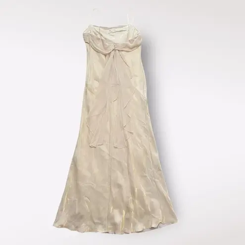 Aspeed Vintage 90s Gold Maxi Dress Size X-Large Party Y2k