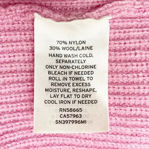 Something Navy Bubblegum Pink Wool Blend V Neck Slouchy Sweater Women’s Size XS