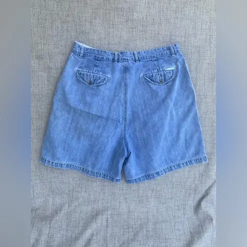 Gloria Vanderbilt Vintage Pleated Denim Shorts - Size 16 Classic 100% cotton