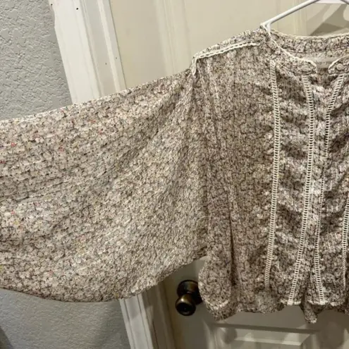 Bishop and Young  Cropped Button Down High Low Shirt size‎ Large