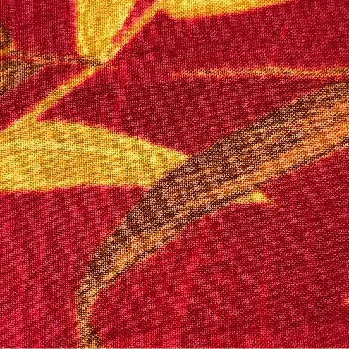 Vintage Y2k 90d Darian Orange Floral Midi Dress Fairy Forest Coastal Beach 14P Red