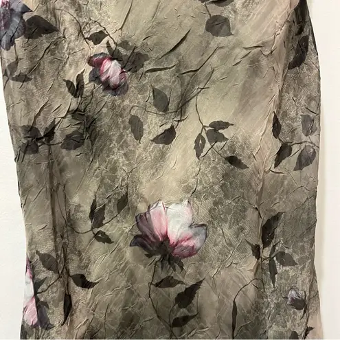 All that jazz Vintage Maxi Dress Green Floral Sleeveless Boho Womens 7/8 Y2K 90s