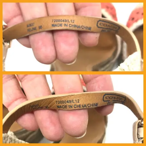 Coach  crochet wedge shoe, size 9