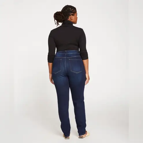 Universal Standard Joni High Rise Curve Slim Leg Jeans in Midnight Blue | 28