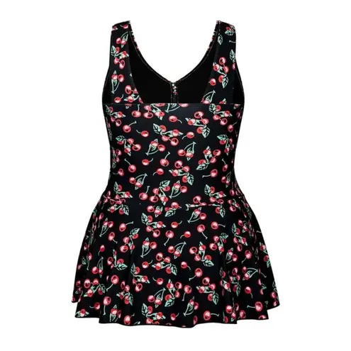 Rivelino plus size swim dress with shorts attached Red