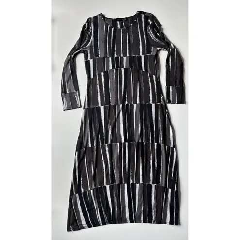 Habitat Liv by Clothes Dress Womens Size Small Midi Geometric Lagenlook Career