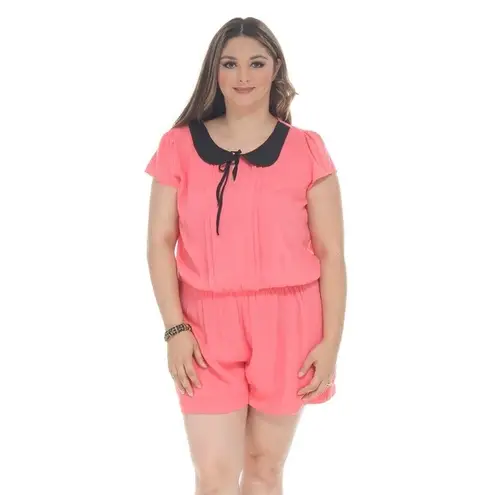 twee coral pink romper plus size xl extra large