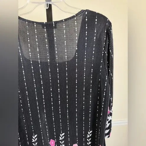 Studio 1940 Plus Size Square Neck Floral Boho Black Babydoll Tunic Top Y2K 18/20 Feminine