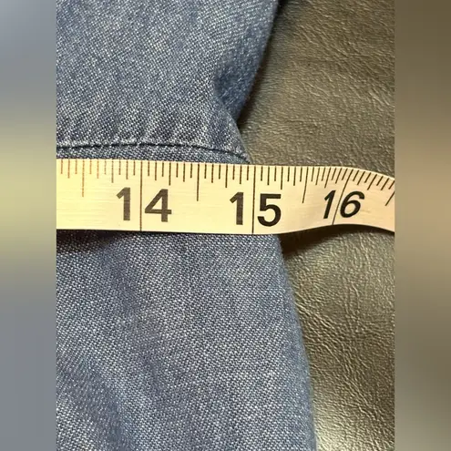 Free People  Cotton Cheyenne Denim Mini Dress w/ Pockets & Statement Sleeves