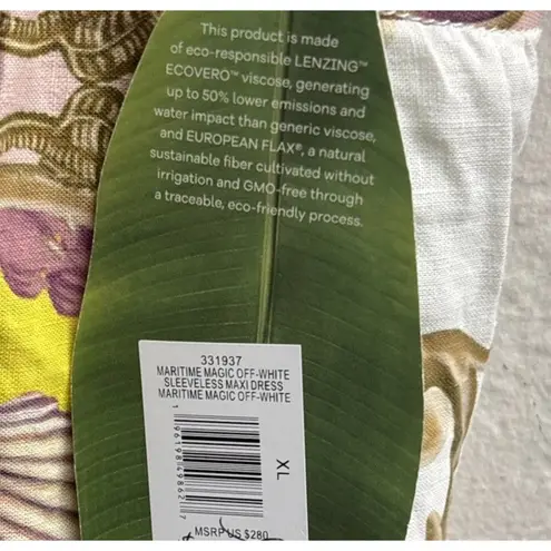 Farm Rio Women’s Maritime Magic Linen Blend Maxi Sleeveless Dress XL New - Image 3