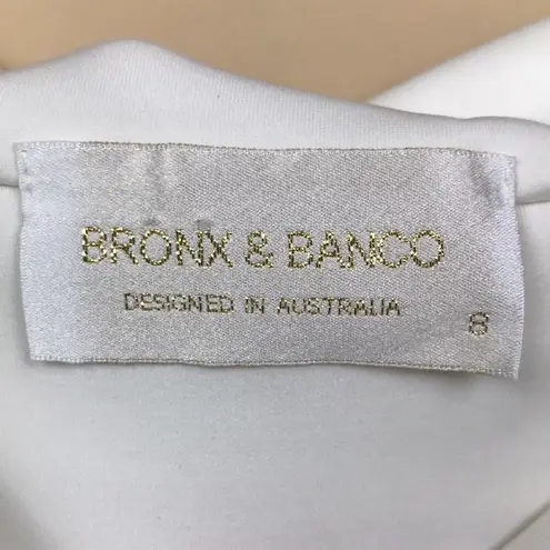 Bronx and Banco Women’s White Off the Shoulder Floral Embroidered A-Line Dress