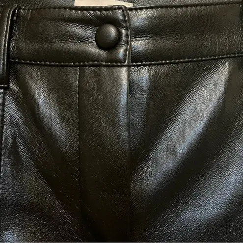 Aritzia Wilfred Rebel Faux Leather Straight Leg Pants Size 2 Black