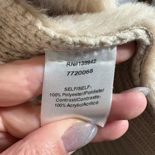 Twelfth Love Cardigan Women M Tan Faux Suede Faux Fur Open Front Spring Jacket Size M