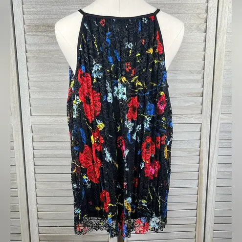 Inc international Concepts "Fantasia" Pleated Lace Swing Cami Black/Multi-Small