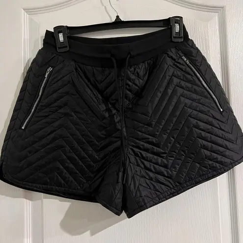 Athleta  Womens Apres Ski Quilted‎ Puffer Shorts Drawstring Black Size 2 - Image 6