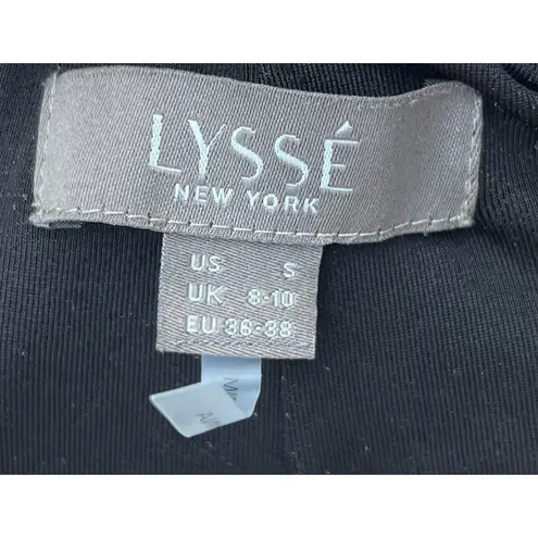 Lysse Daria Contrast Hem Denim Pattern Legging Pinstripe Fringe Timeless Coastal