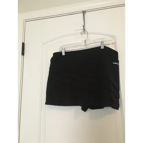 Head Women's Activewear Tennis Skort Skirt Size XL Black