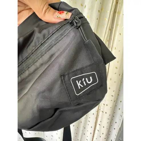 Kiu Unisex Black Nylon Waterproof Crossbody Adjustable Sling Fanny Belt Bag - Image 3