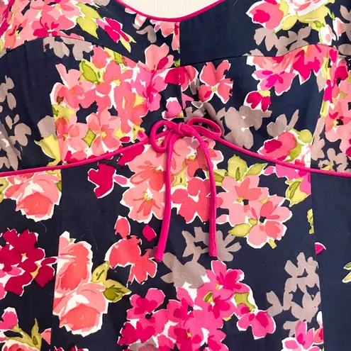 R&K Originals Floral Sundress Pink Rose Print Sleeveless Dress 10 Cottagecore