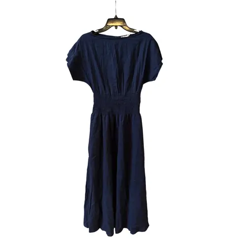 Alex Evenings Navy Sequin Floral Lace Gown - Size 8 (New)