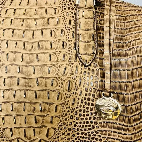 Brahmin Medium Duxbury Satchel – Gold Melbourne Embossed Leather Bag NWT