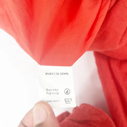 SNDYS Revolve Womens Gauzy Cotton Tuscany Beachy Lagenlook Mini Dress Size S Orange