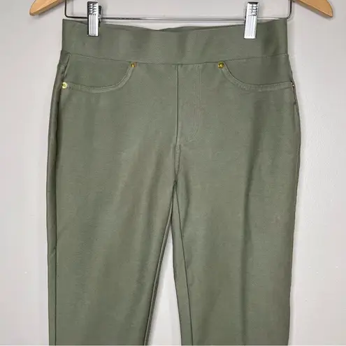 Michael Kors MICHAEL  Green Olive Fabric Skinny Leg Pants Size Small
